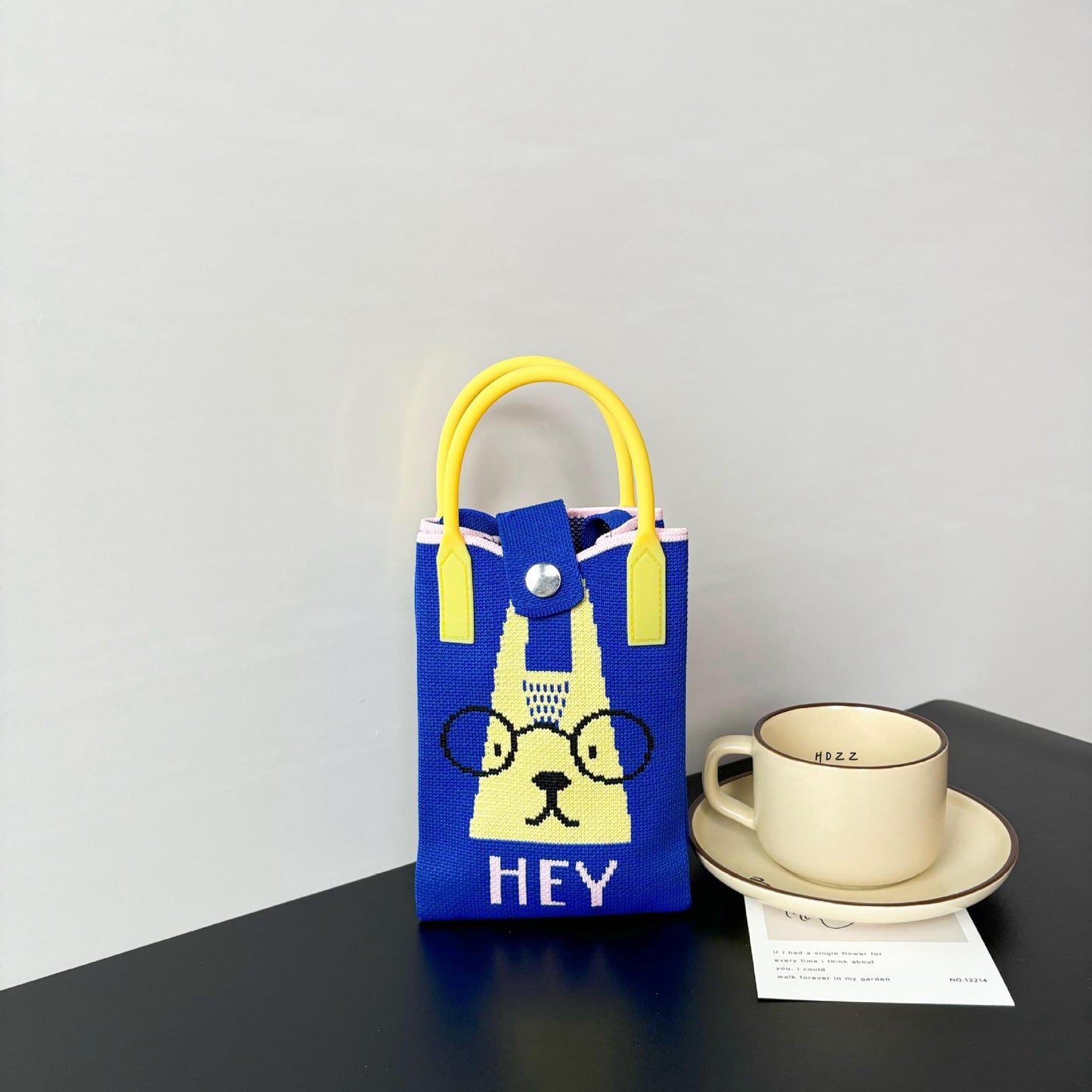 High Sense Mobile Cartoon Knitted Dopamine Bags