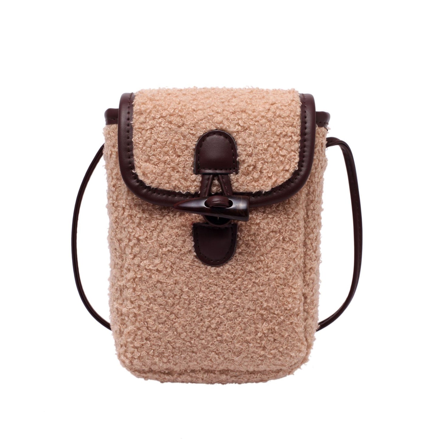 Women's Autumn Sheepskin Cute Cartoon Plush Support Crossbody Bags