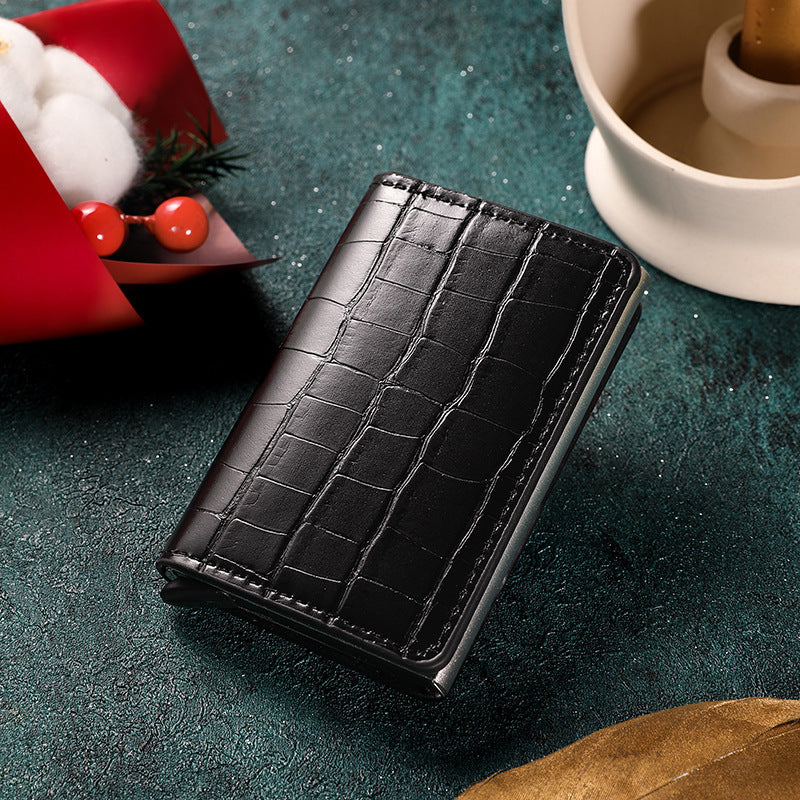 Women's & Men's & Metal Automatic Pop-up Cassette Refined Card Holder