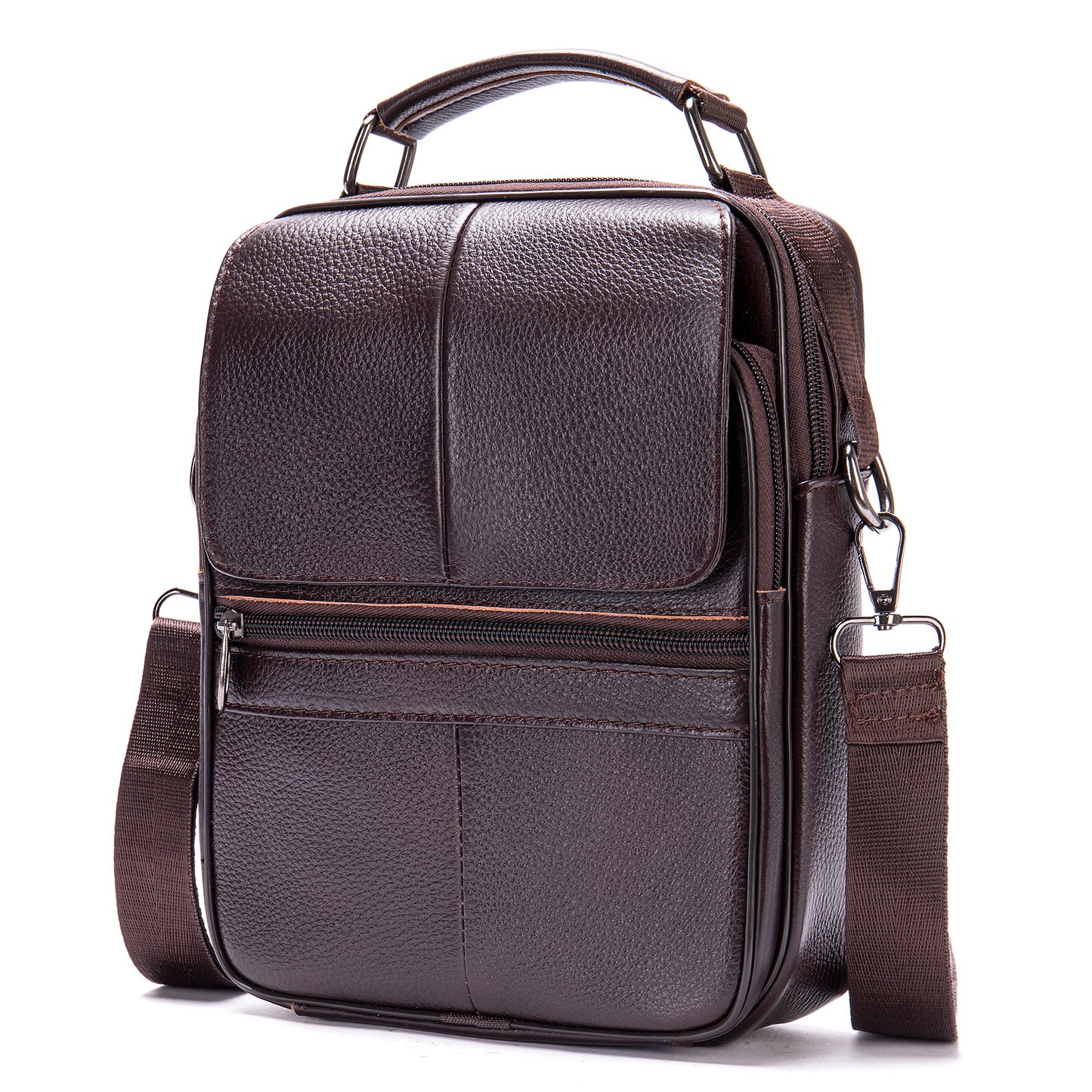 Men's Genuine Leather Vertical High-grade Cowhide Fashion Men's Shoulder Bags