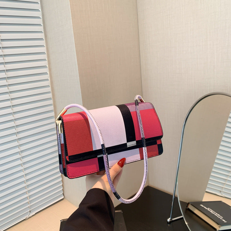 Women's Popular Fashion Color Contrast Underarm Summer Shoulder Bags