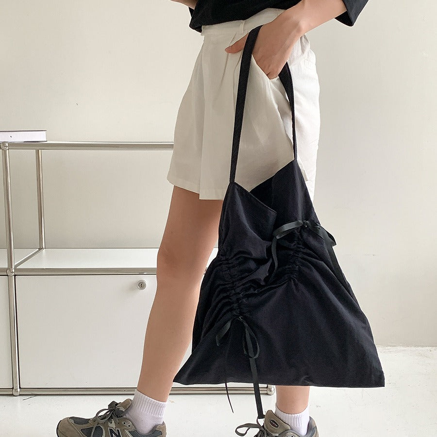 Women's Summer Solid Color Big Large Capacity High-grade Design Shoulder Bags