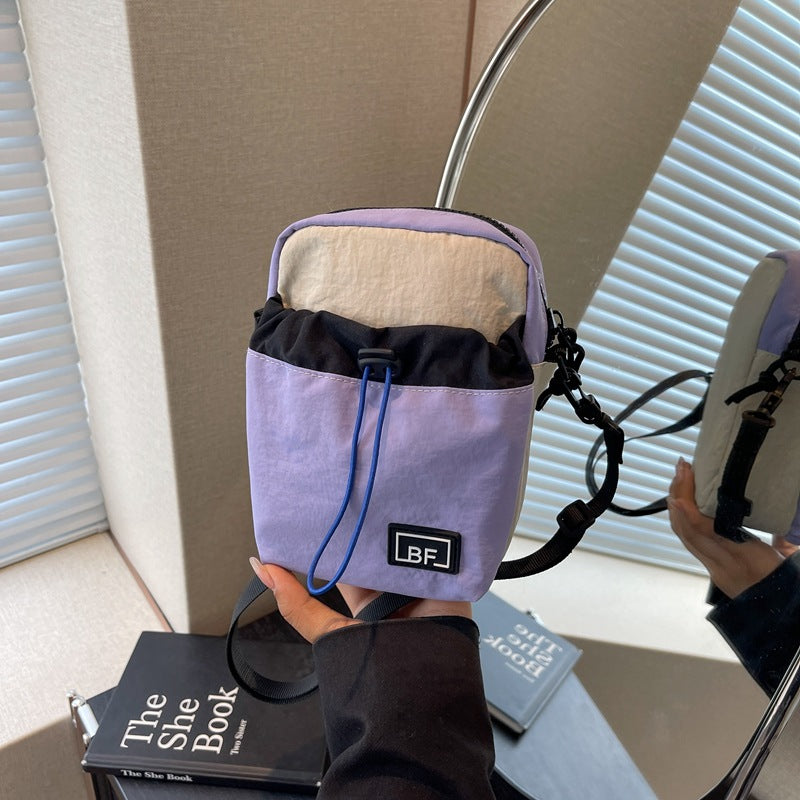 Men's Mobile Fashion Mini Canvas Portable Vertical Men's Messenger Bags