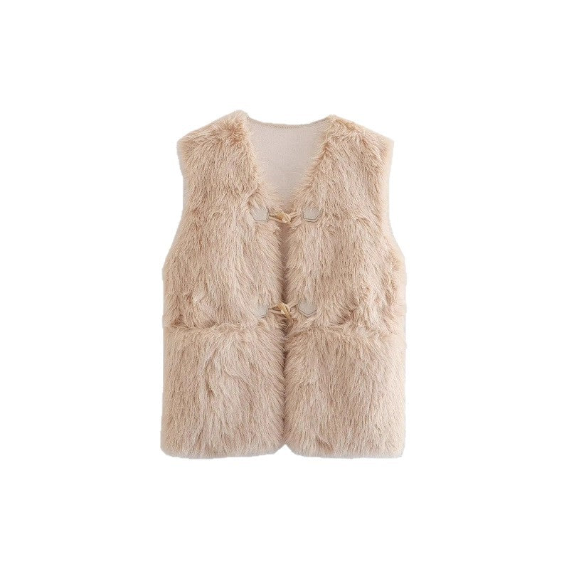 Women's Elegant Fashion Artificial Fur Warm Jackets
