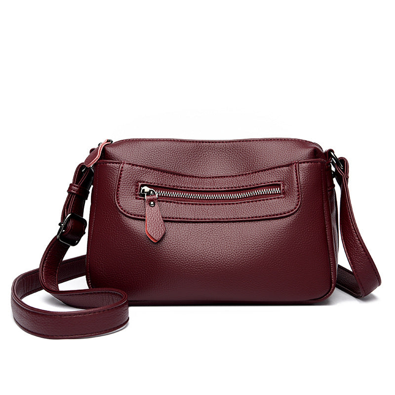 Women's Dumpling Soft Leather Fashion Mom Single Crossbody Bags