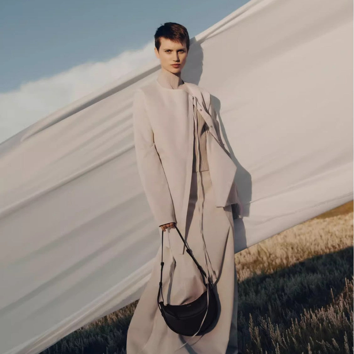 Pretty Popular French Selenodont Leather Underarm Armpit Bags