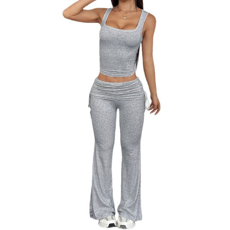 Color Tied Two-piece Set Slimming Commuter Fashion Casual Suit