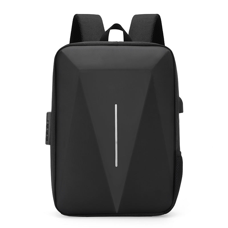 Men's Hard Waterproof Rucksack Password Burden Reduction Backpacks