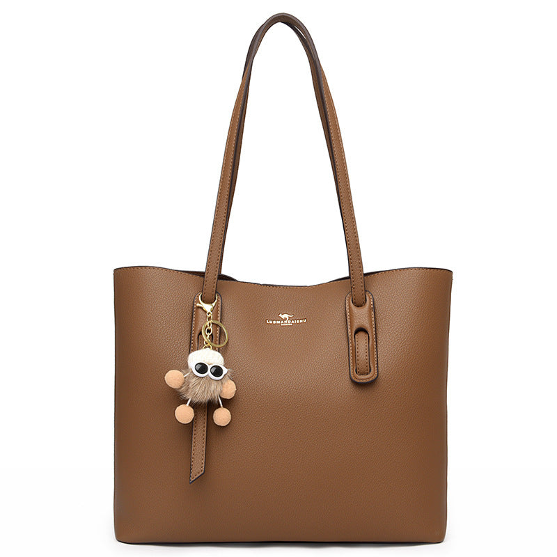 Women's Fashion Simple Solid Color Portable Daily Shoulder Bags