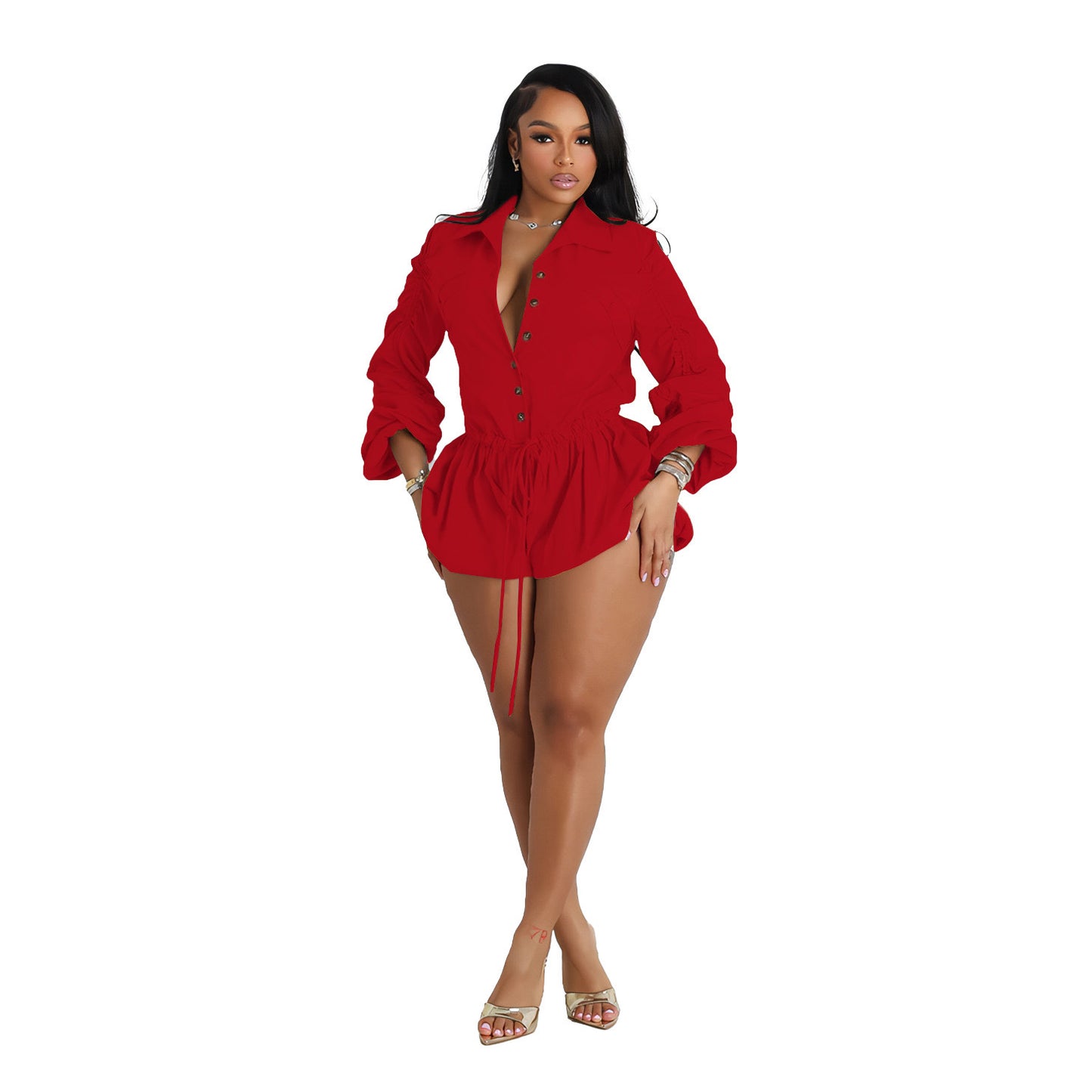 Sexy Elegant Commuter Solid Color Bloomers Sweaters