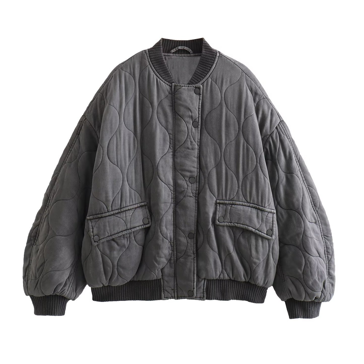 Women's Attractive Loose Washed Cotton Bomber Coats