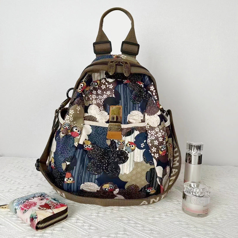 Women's Ethnic Style Waterproof Oxford Cloth Backpacks