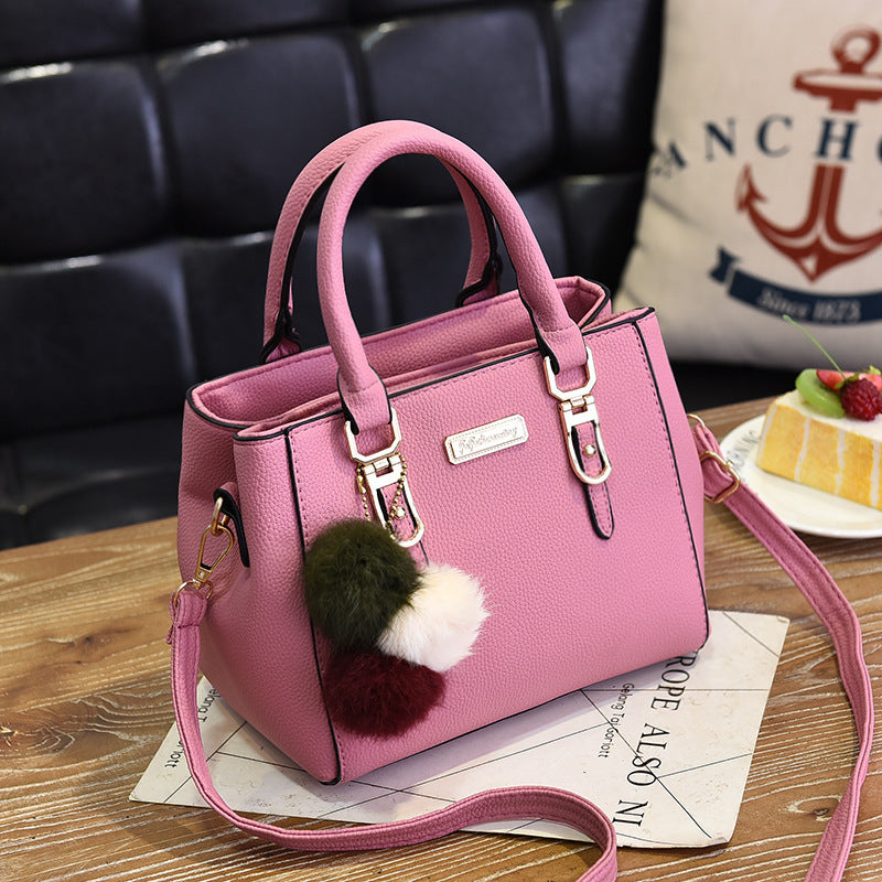 Women's Fashion Large Capacity Fur Ball Crossbody Bags