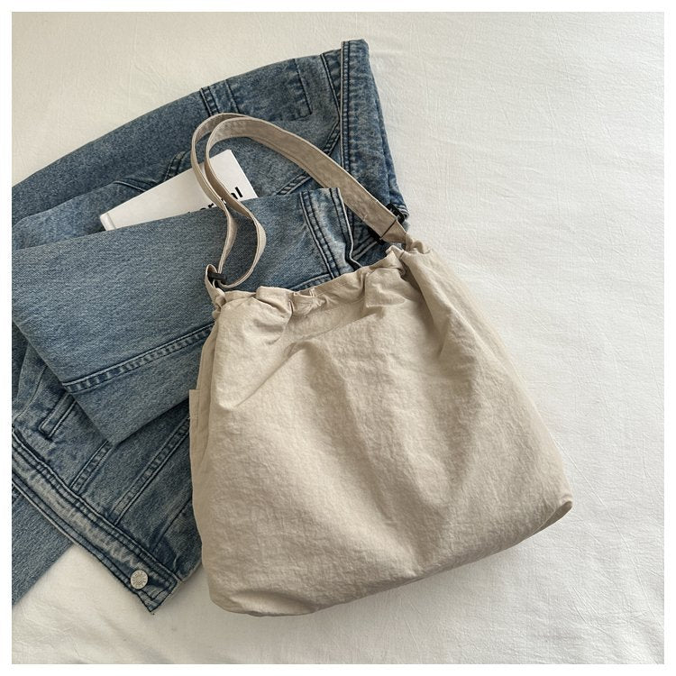 Women's Large Capacity Drawstring Leisure Street One Shoulder Bags