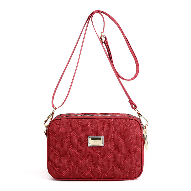 Women's Nylon Cloth Hand Carrying Mini Embroidered Bags