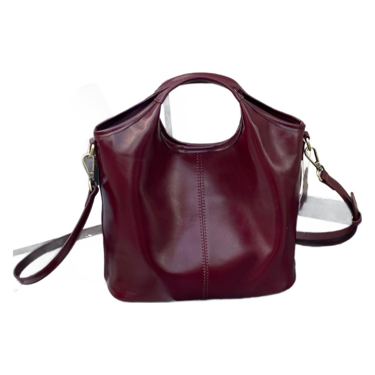 Women's First Layer Cowhide Retro Portable High-grade Shoulder Bags