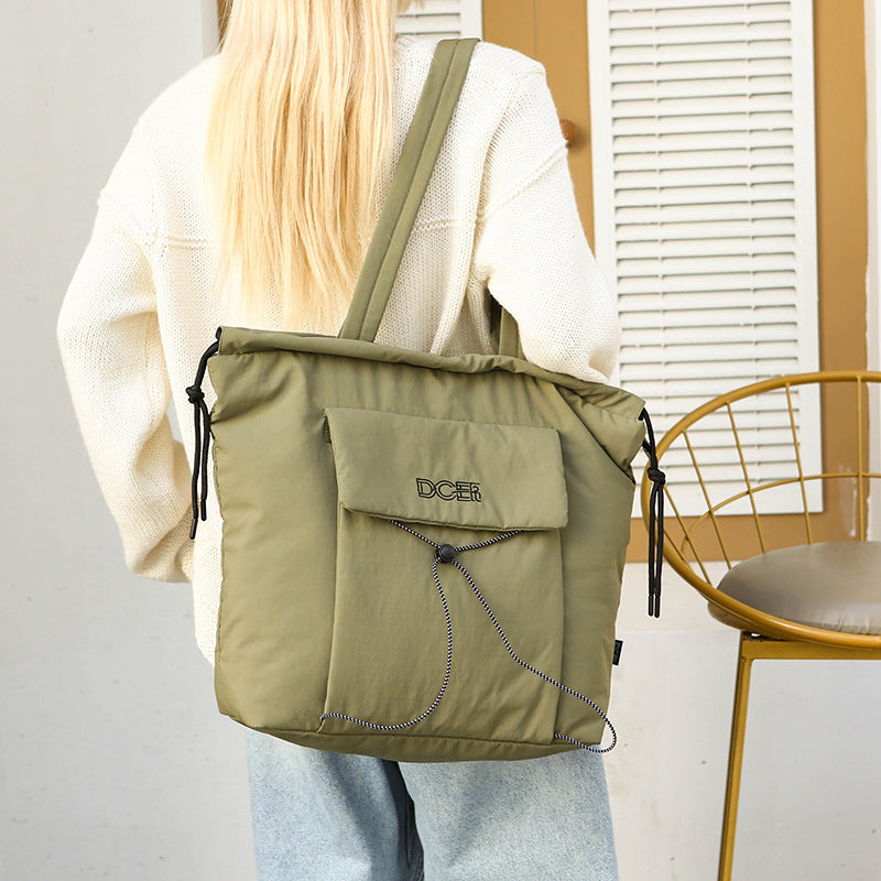 Women's Cotton Lightweight Waterproof Class Commuter Large Shoulder Bags