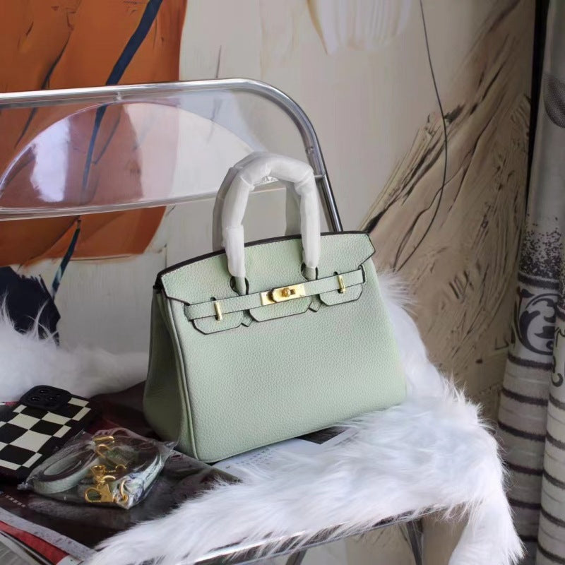 Women's Kelly Layer Leather Advanced Texture Commuting Handbags