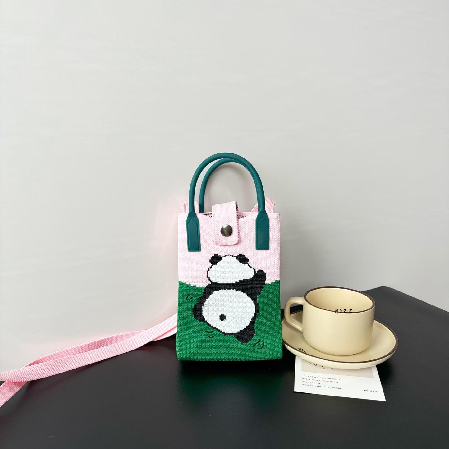 High Sense Mobile Cartoon Knitted Dopamine Bags