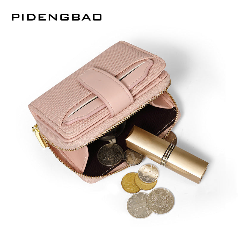 Women's Versatile Beautiful Charming Short Zipper Ladies Wallets