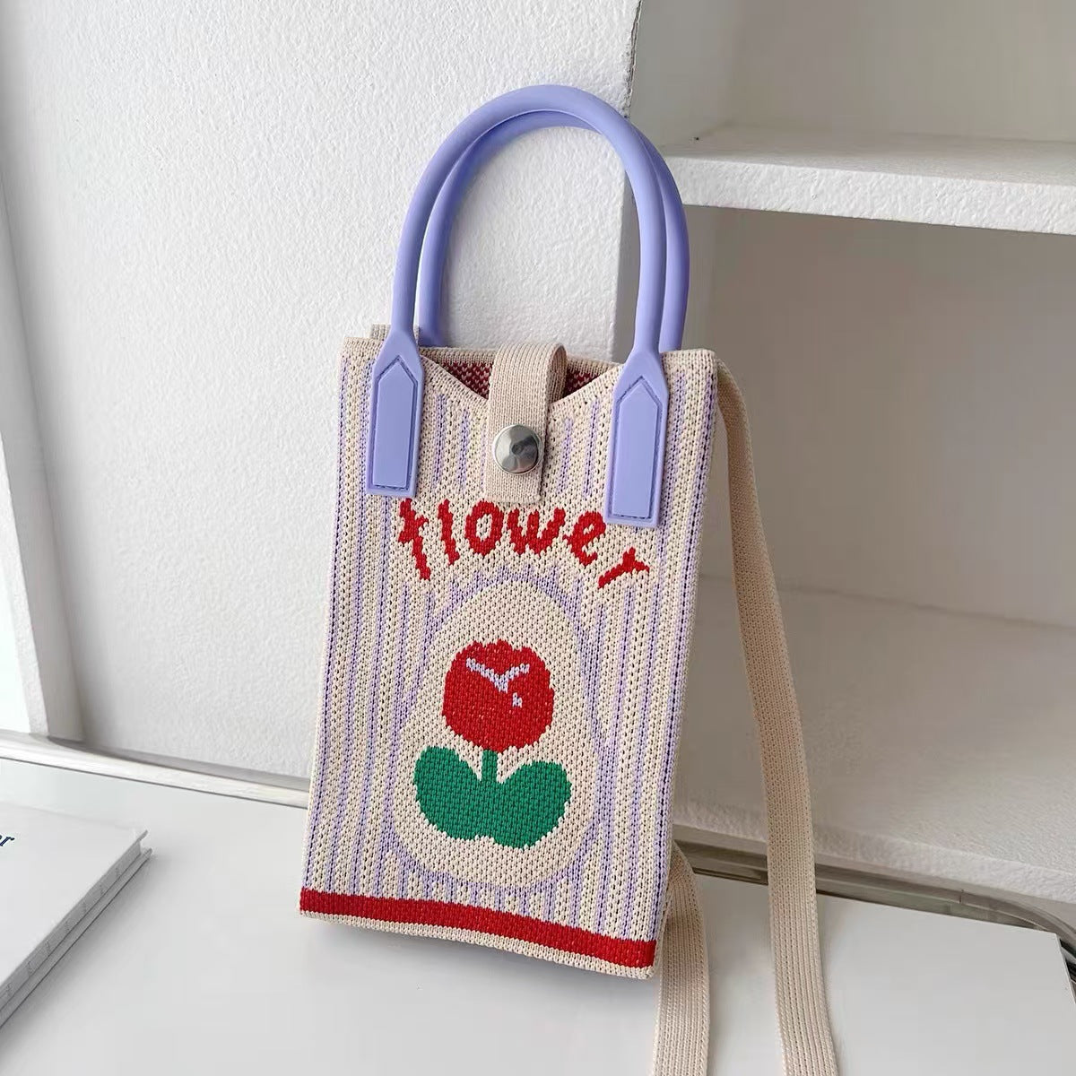 Women's Cat Mini Cute Lightweight Four Knitted Shoulder Bags