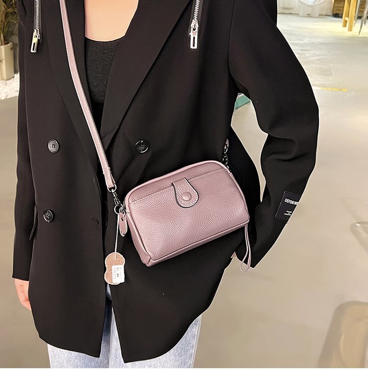 Women's Top Layer Cattlehide Leather Fashion Double Shoulder Bags