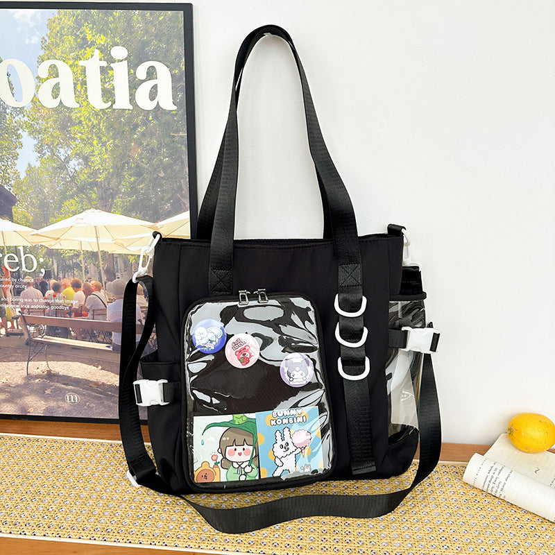 Mori Style Cartoon Easy Matching Transparent Shoulder Bags
