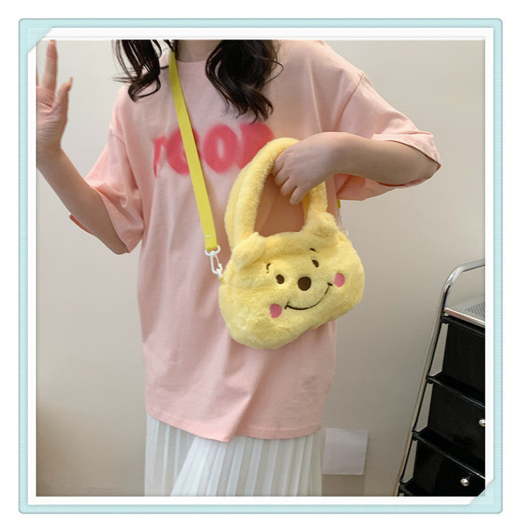 Crayon Rabbit Plush Cute Left Guard Door Pig Crossbody Bags