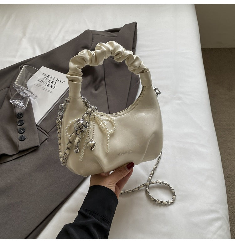 Women's Fashion Portable Pleated Dumpling High Sense Crossbody Bags