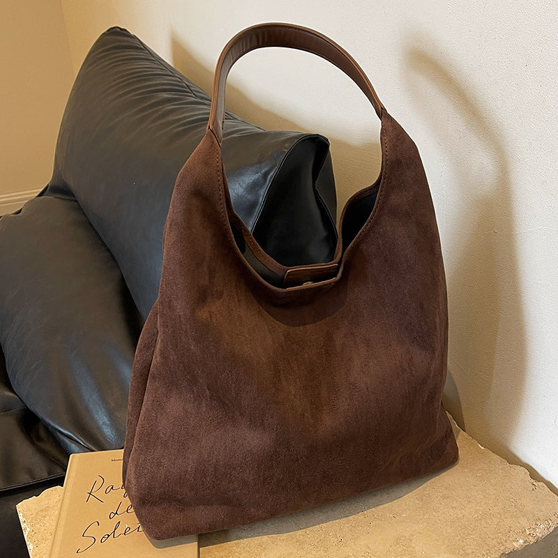 Women's Frosted Vintage Large Capacity Versatile Popular Bucket Bags