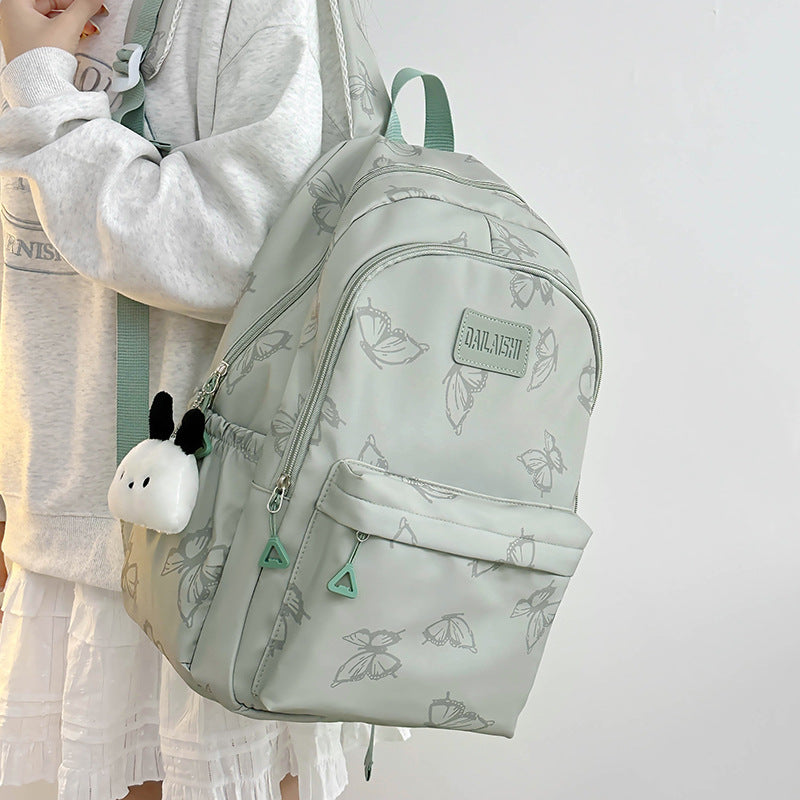 Style Butterfly Female Junior High Large Backpacks