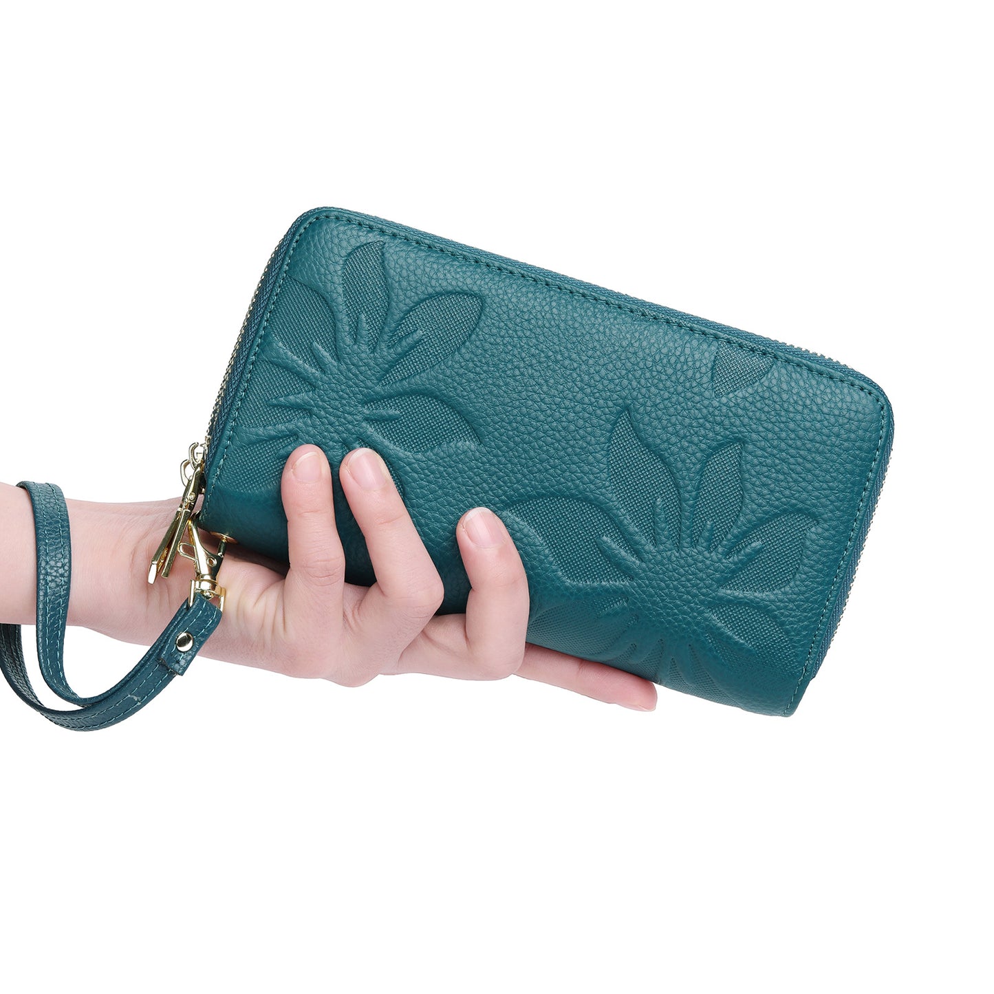 Women's Leather Large Capacity Long Top Layer Ladies Wallets
