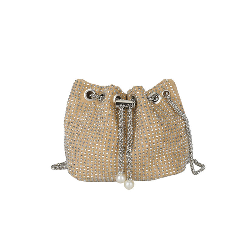 Pearl Chain Korean Style Tassel Shiny Crossbody Bags