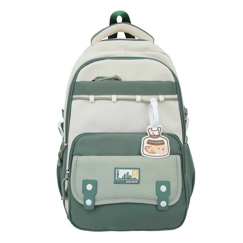 Female Simple Korean Style Large Capacity Junior High Computer Backpacks