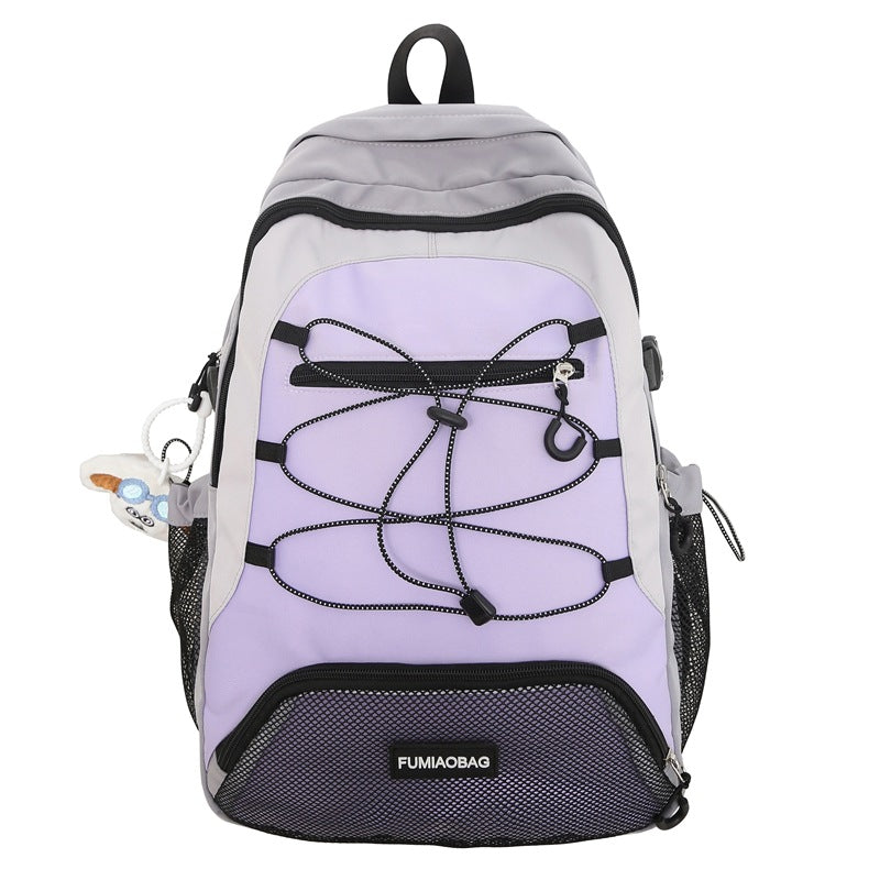 Contrast Color Hiking Retro Lightweight Computer Backpacks