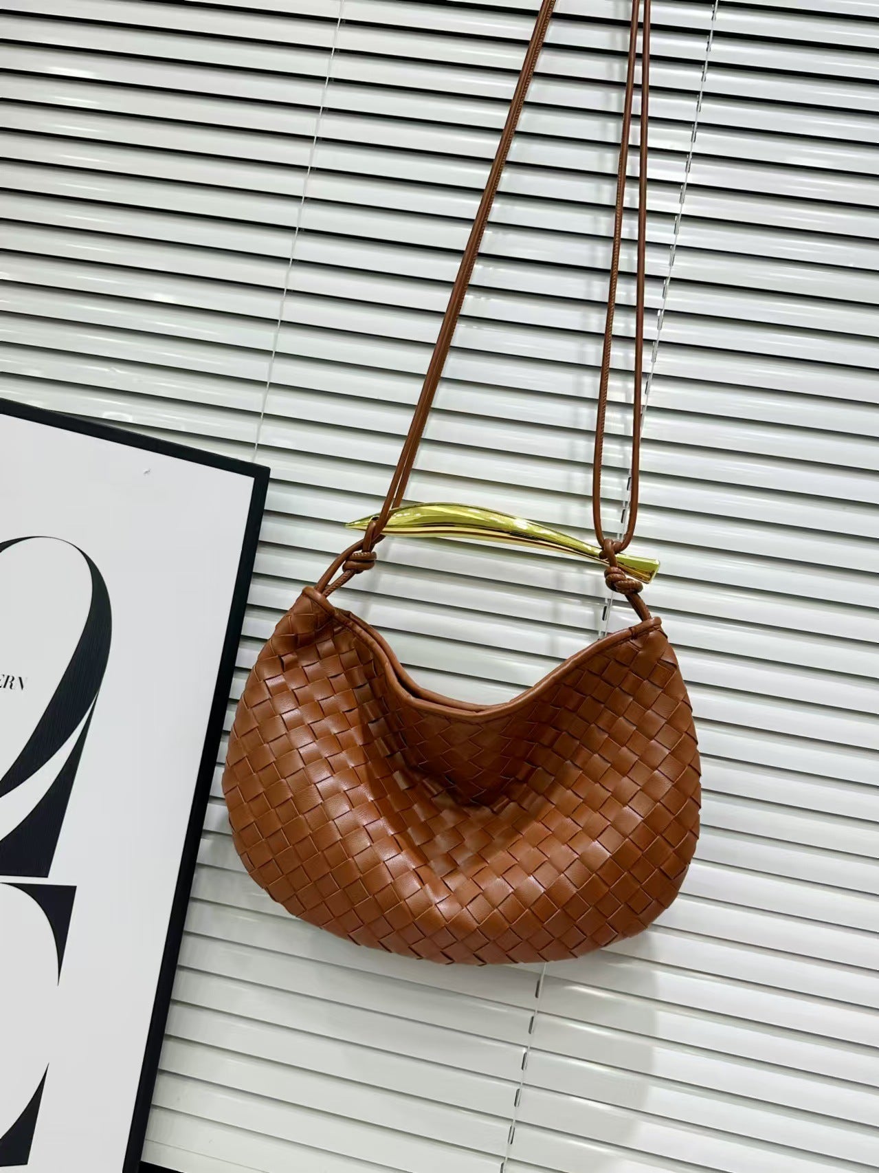 Women's Genuine Leather High-grade Design Hand Metal Evening Bags