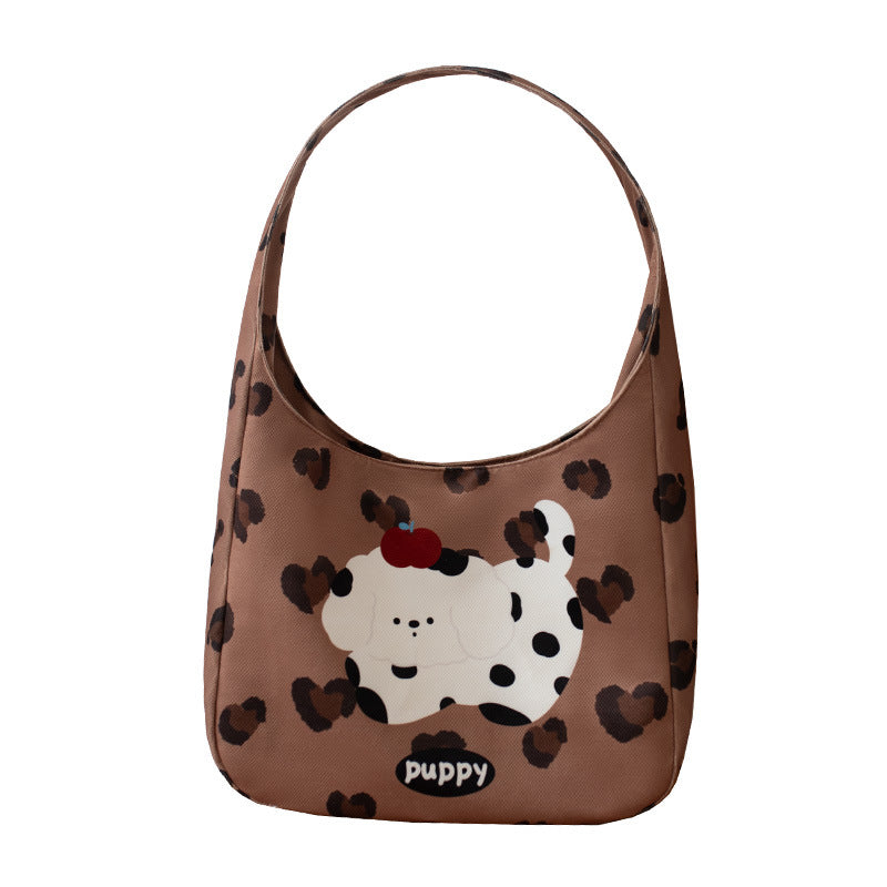 Women's Niche Leopard Print Large Capacity Cloth Bags