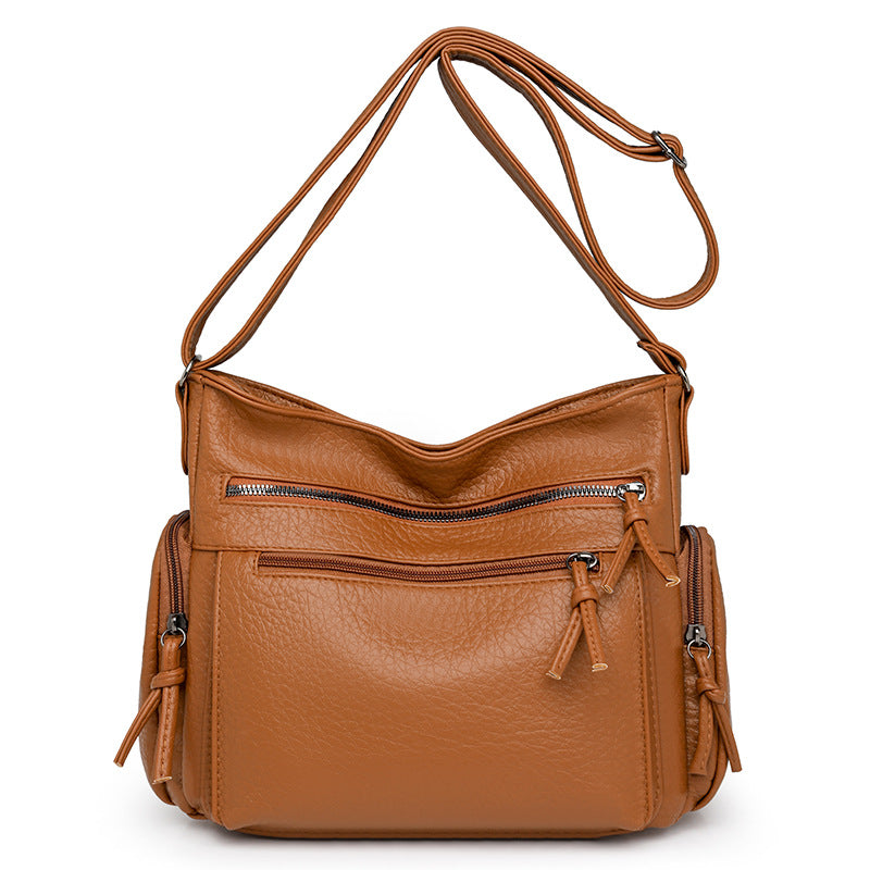 Women's Soft Leather Large Capacity Versatile One Crossbody Bags