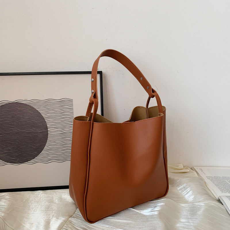 Women's Style Lazy Practical Shopping Simple Soft Shoulder Bags