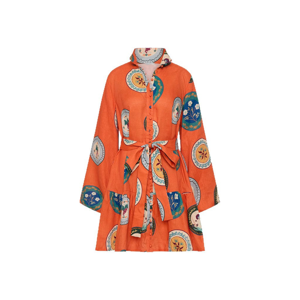 Casual Fashion Linen Shirt Temperament Wild Dress