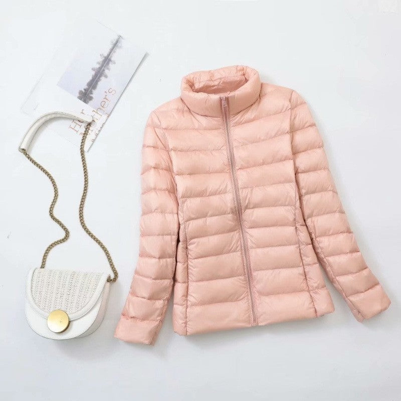Women's Style Lightweight Down Standing Collar Basic Jackets