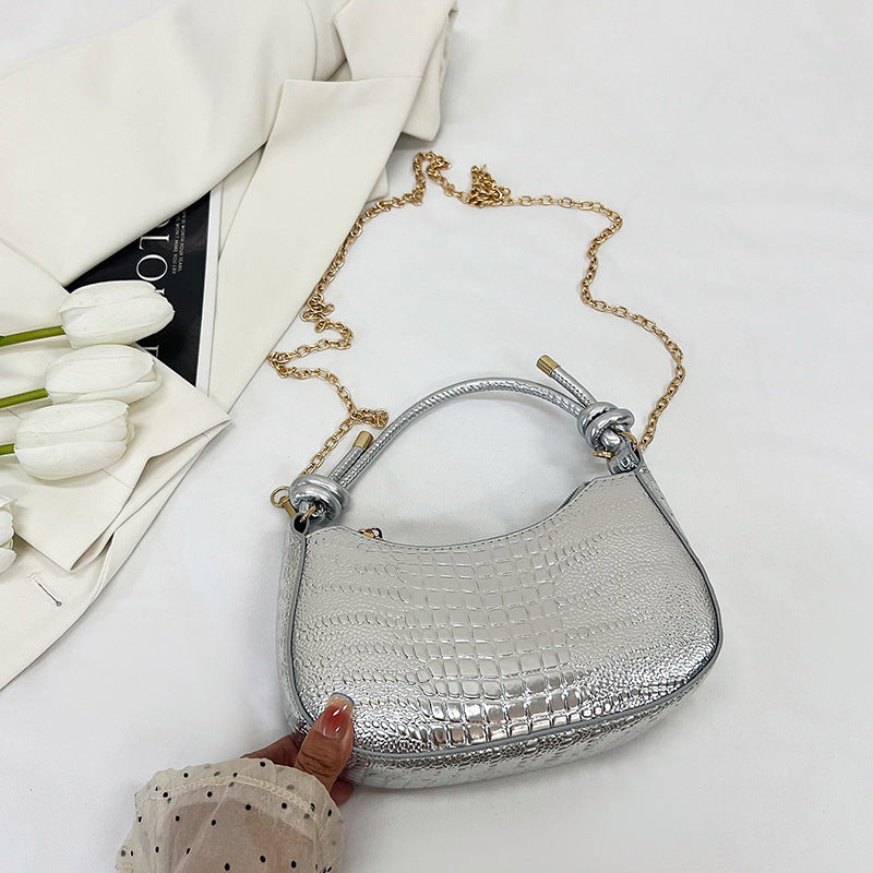 Women's Summer Niche Design Leisure Commute Moon Shoulder Bags