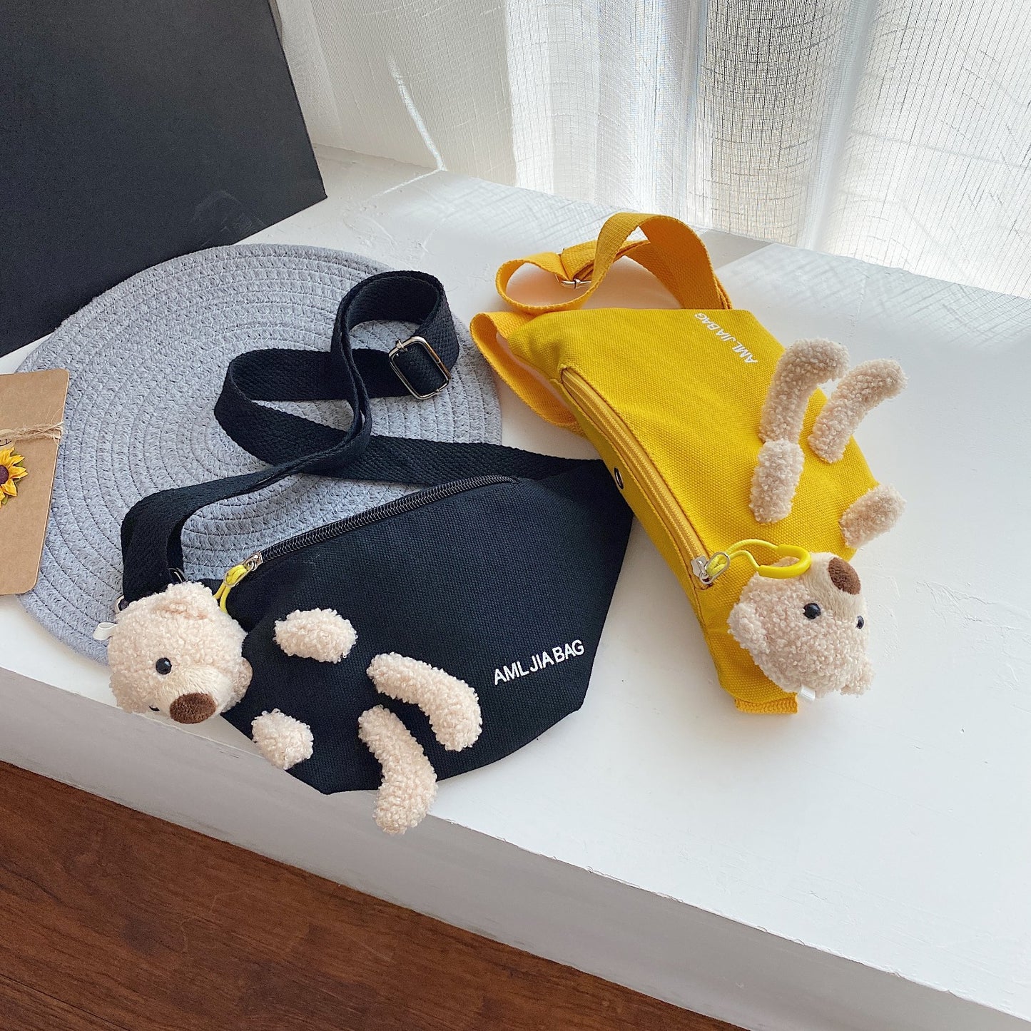 Women's Summer Bear Canvas Cartoon Cute Shoulder Bags