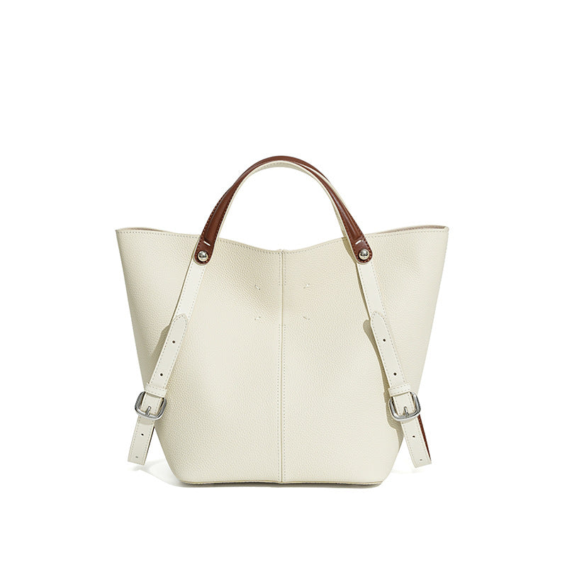 Women's Large Capacity First Layer Cowhide Commuter Handbags