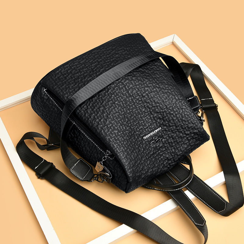 Women's Fashion Large Capacity Soft Leather Multifunctional Backpacks