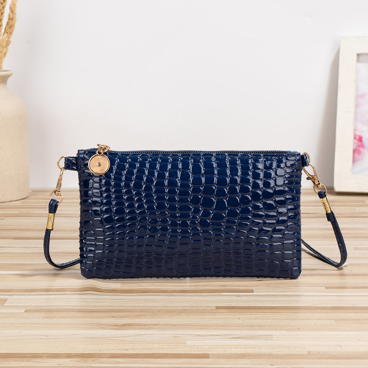 Crocodile Pattern Clutch Mini Female Mobile Crossbody Bags