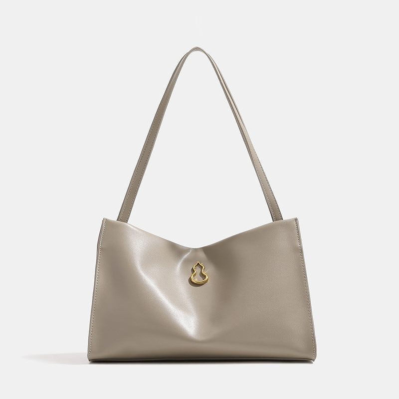 Women's Commuter Textured High-grade Soft Leather Portable Tote Bags