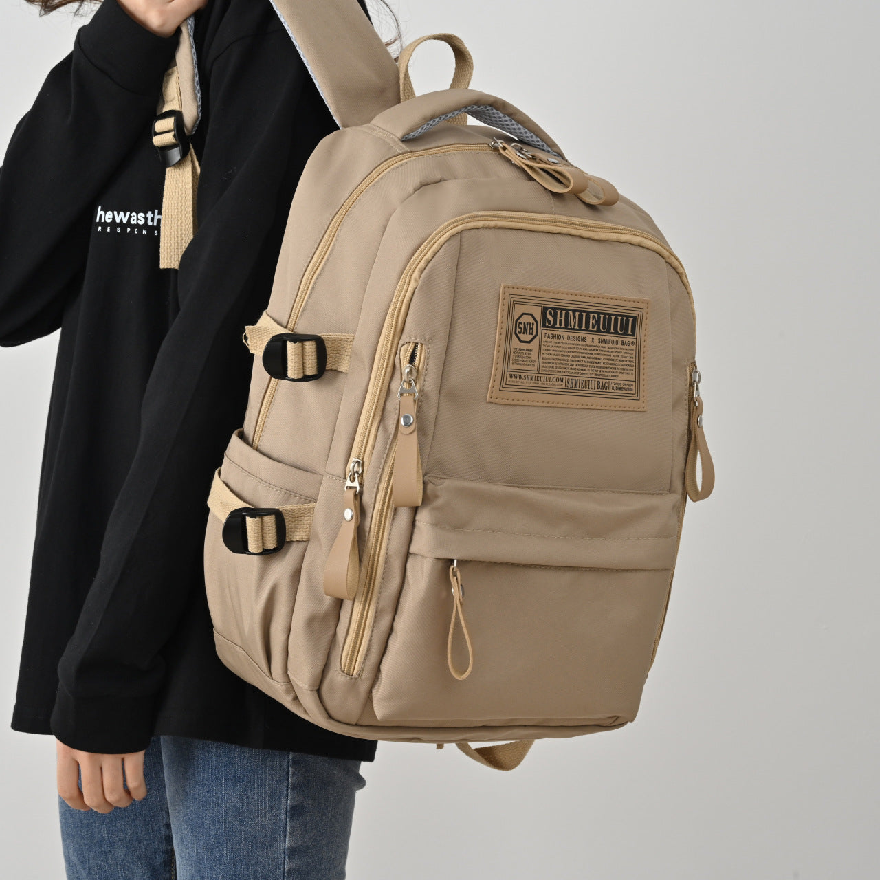 Women's & Men's & Classic Versatile Korean Style Simple Large Backpacks
