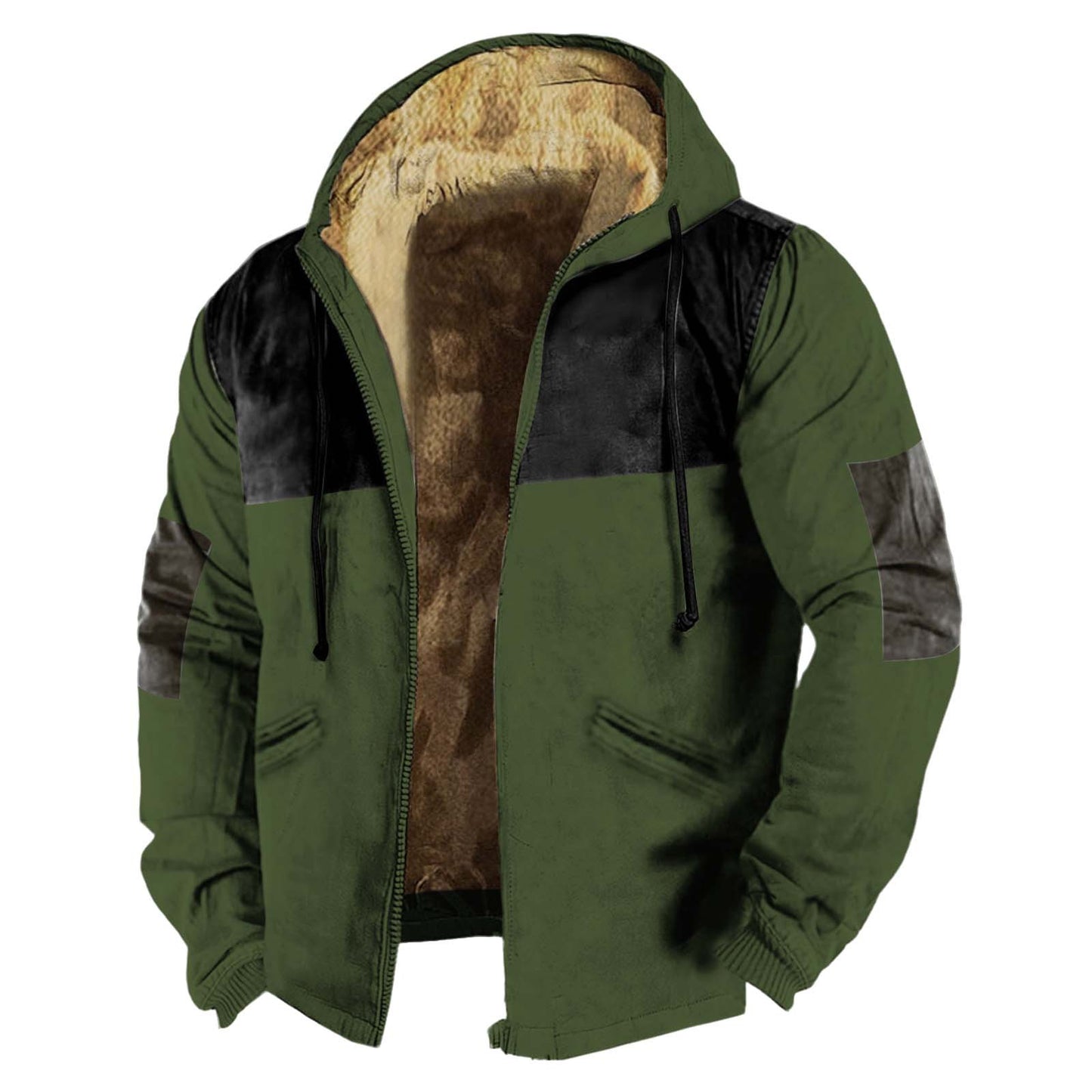 Solid Color Printing Digital Printed Hood Coats