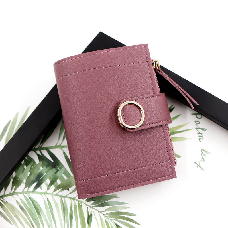 Women's Zipper Single Short Fresh Artistic Ladies Wallets